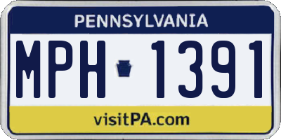 PA license plate MPH1391