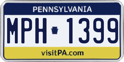 PA license plate MPH1399