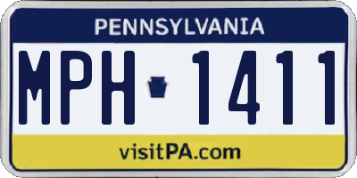 PA license plate MPH1411