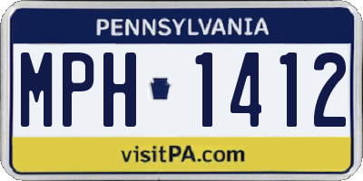 PA license plate MPH1412