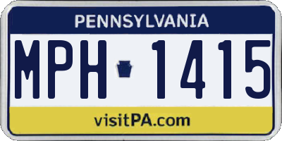 PA license plate MPH1415