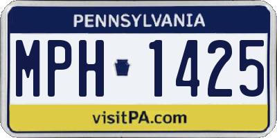 PA license plate MPH1425