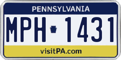 PA license plate MPH1431
