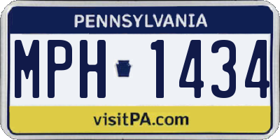 PA license plate MPH1434