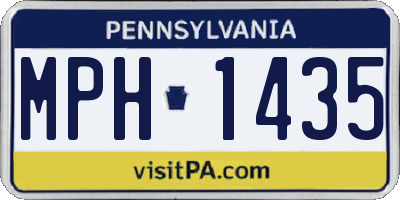 PA license plate MPH1435