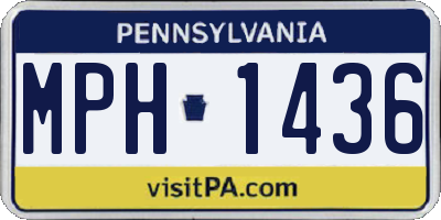 PA license plate MPH1436