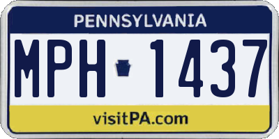 PA license plate MPH1437