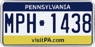 PA license plate MPH1438