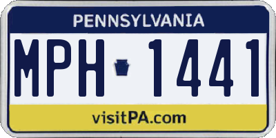 PA license plate MPH1441