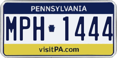 PA license plate MPH1444
