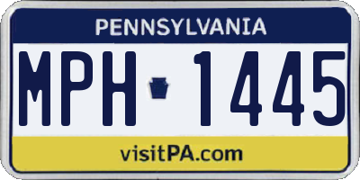PA license plate MPH1445