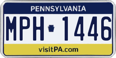 PA license plate MPH1446