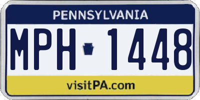 PA license plate MPH1448