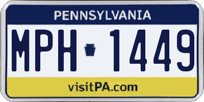 PA license plate MPH1449