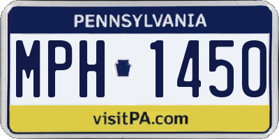 PA license plate MPH1450