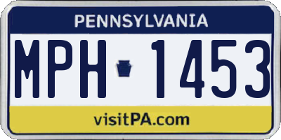 PA license plate MPH1453