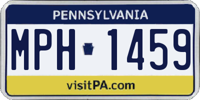 PA license plate MPH1459