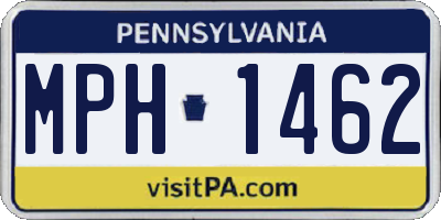 PA license plate MPH1462