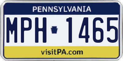 PA license plate MPH1465