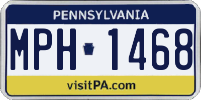 PA license plate MPH1468