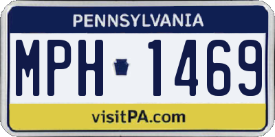 PA license plate MPH1469