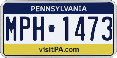 PA license plate MPH1473
