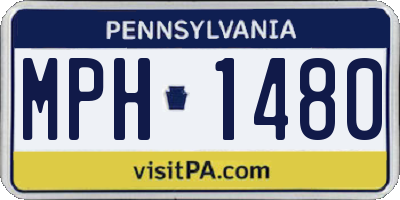 PA license plate MPH1480