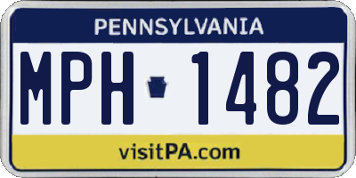 PA license plate MPH1482