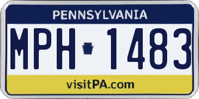 PA license plate MPH1483
