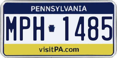PA license plate MPH1485