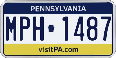 PA license plate MPH1487