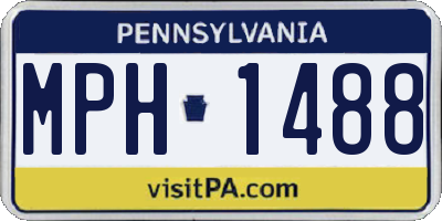 PA license plate MPH1488