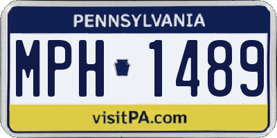 PA license plate MPH1489