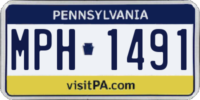 PA license plate MPH1491