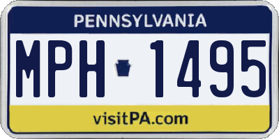 PA license plate MPH1495