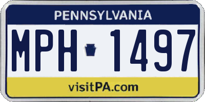 PA license plate MPH1497