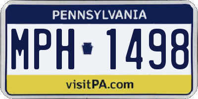 PA license plate MPH1498