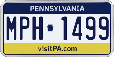 PA license plate MPH1499