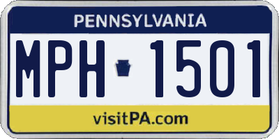 PA license plate MPH1501