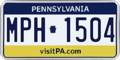 PA license plate MPH1504