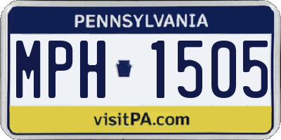PA license plate MPH1505