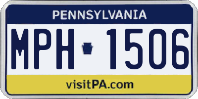 PA license plate MPH1506