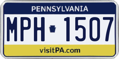 PA license plate MPH1507