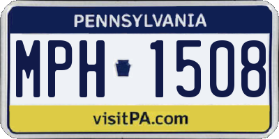 PA license plate MPH1508