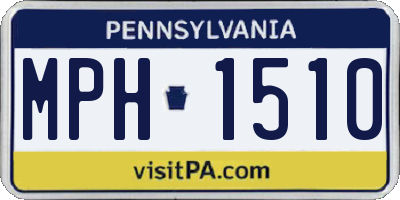 PA license plate MPH1510