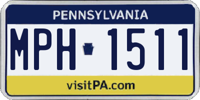 PA license plate MPH1511