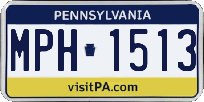 PA license plate MPH1513