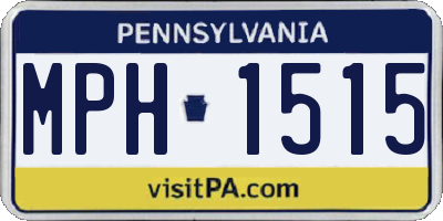 PA license plate MPH1515
