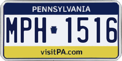 PA license plate MPH1516