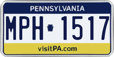 PA license plate MPH1517